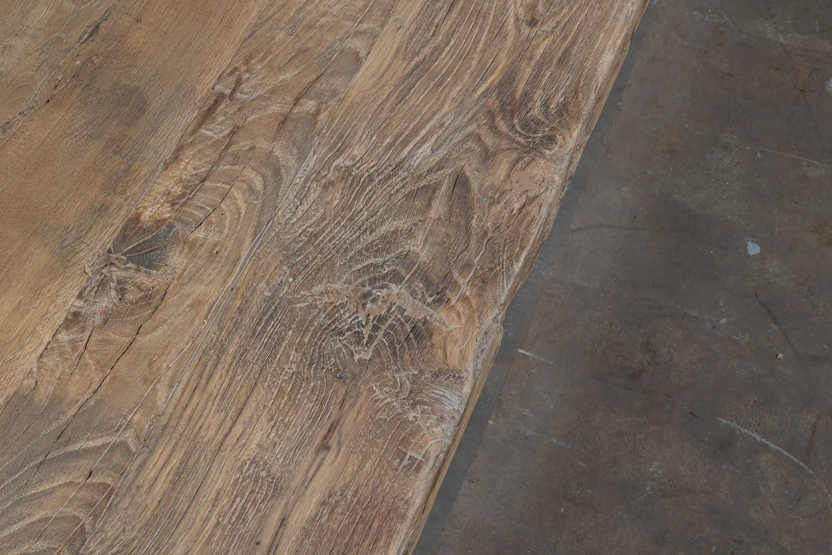 Sunburned reclaimed oak Refectory table Munster – Z008