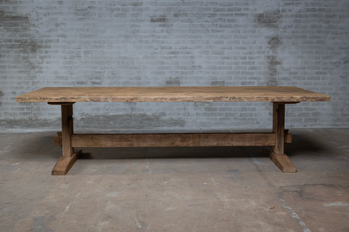 Sunburned reclaimed oak Refectory table Munster – Z008