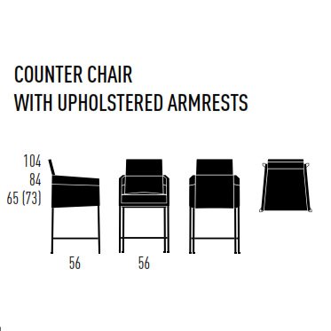 Modern bar chairs with armrests | KFF Texas | S39