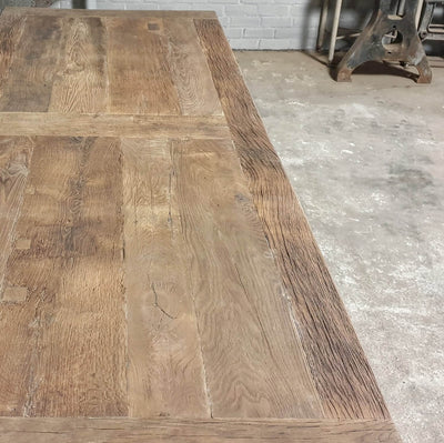 Oak dining table St Moritz height adjustable – custom made – Z024