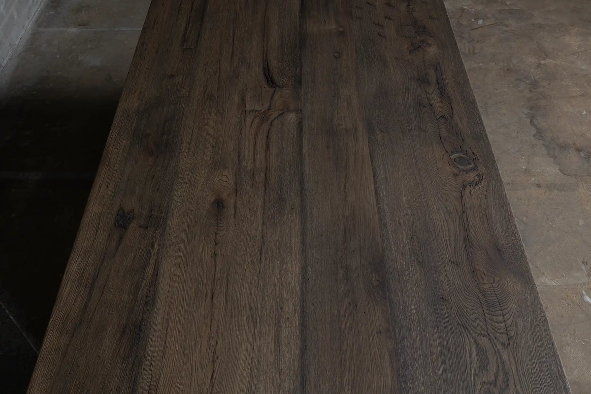 Solid oak table top 7cm thick – separately available – Top031