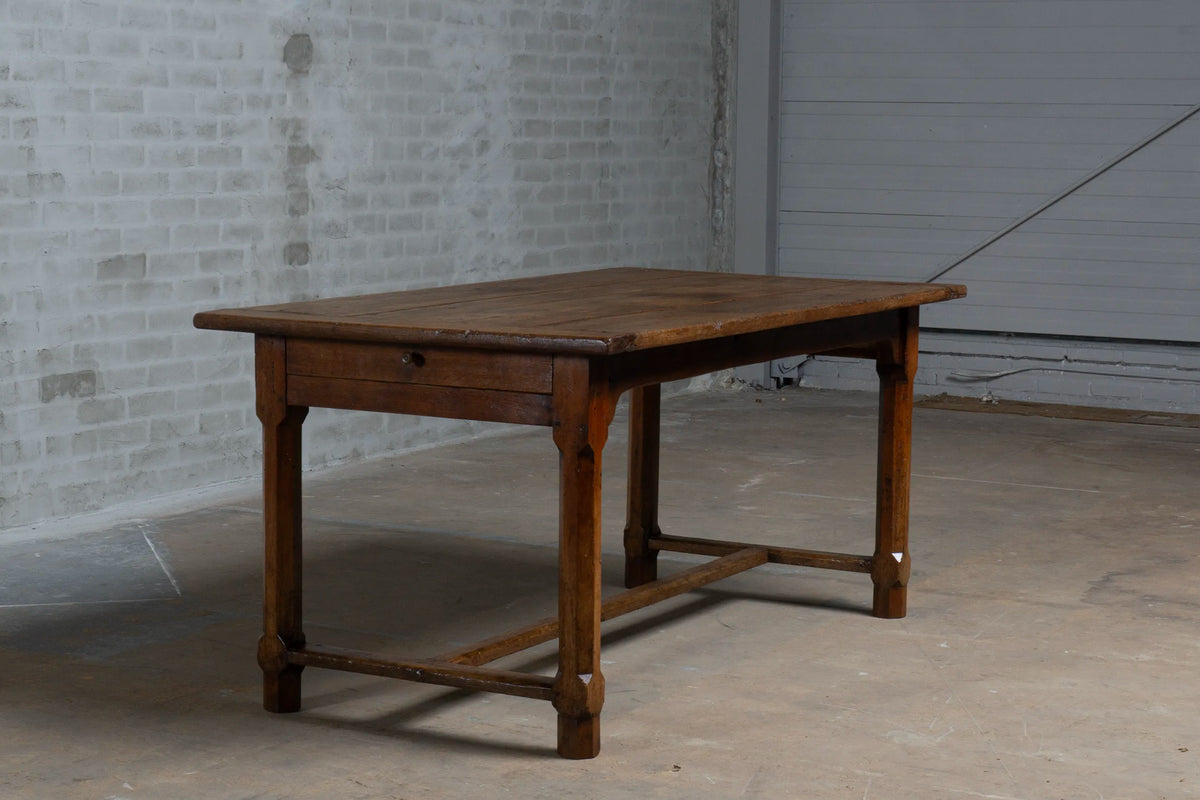 Antique French dining table with drawer – ca.1860 – C009