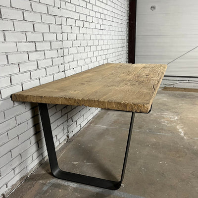 Industrial dining table from an old temple door and steel - XY