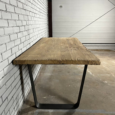 Industrial dining table from an old temple door and steel - XY