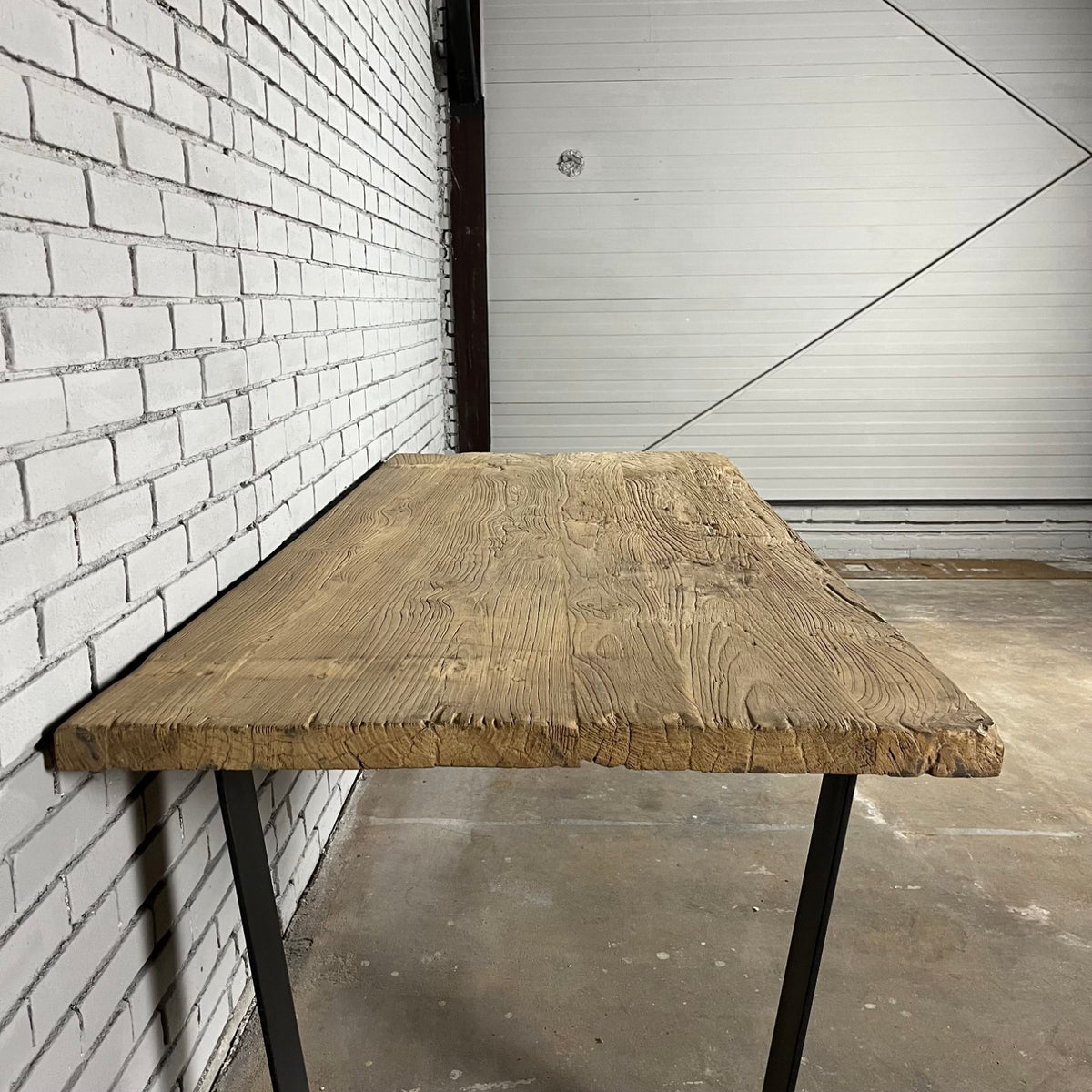 Industrial dining table from an old temple door and steel - XY