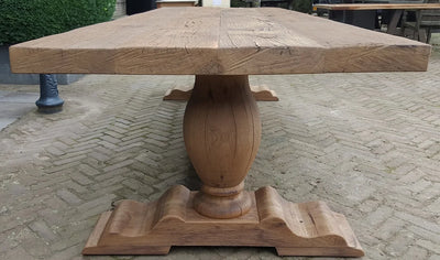 Solid oak refectory table in country style 7cm thick – Tiron – Z001