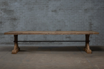 Reclaimed oak refectory table Grindelwald – 7cm thick – Z006