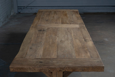 Reclaimed oak refectory table Grindelwald – 7cm thick – Z006