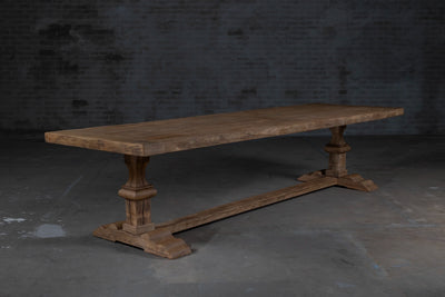 Stijlvolle oud eikenhouten kloostertafel model batenburg op maat gemaakt
