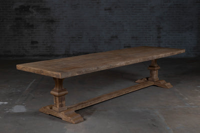 Stijlvolle oud eikenhouten kloostertafel model batenburg op maat gemaakt