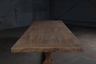 Stijlvolle oud eikenhouten kloostertafel model batenburg op maat gemaakt