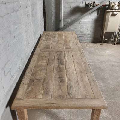 Rustic French farmhouse table Luc made of reclaimed oak – Z023