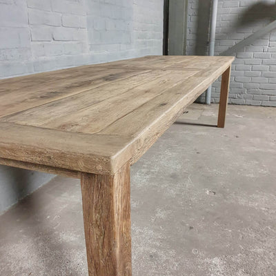 Rustic French farmhouse table Luc made of reclaimed oak – Z023