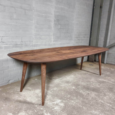 Walnut dining table Danish oval – custom-made – Z025-N