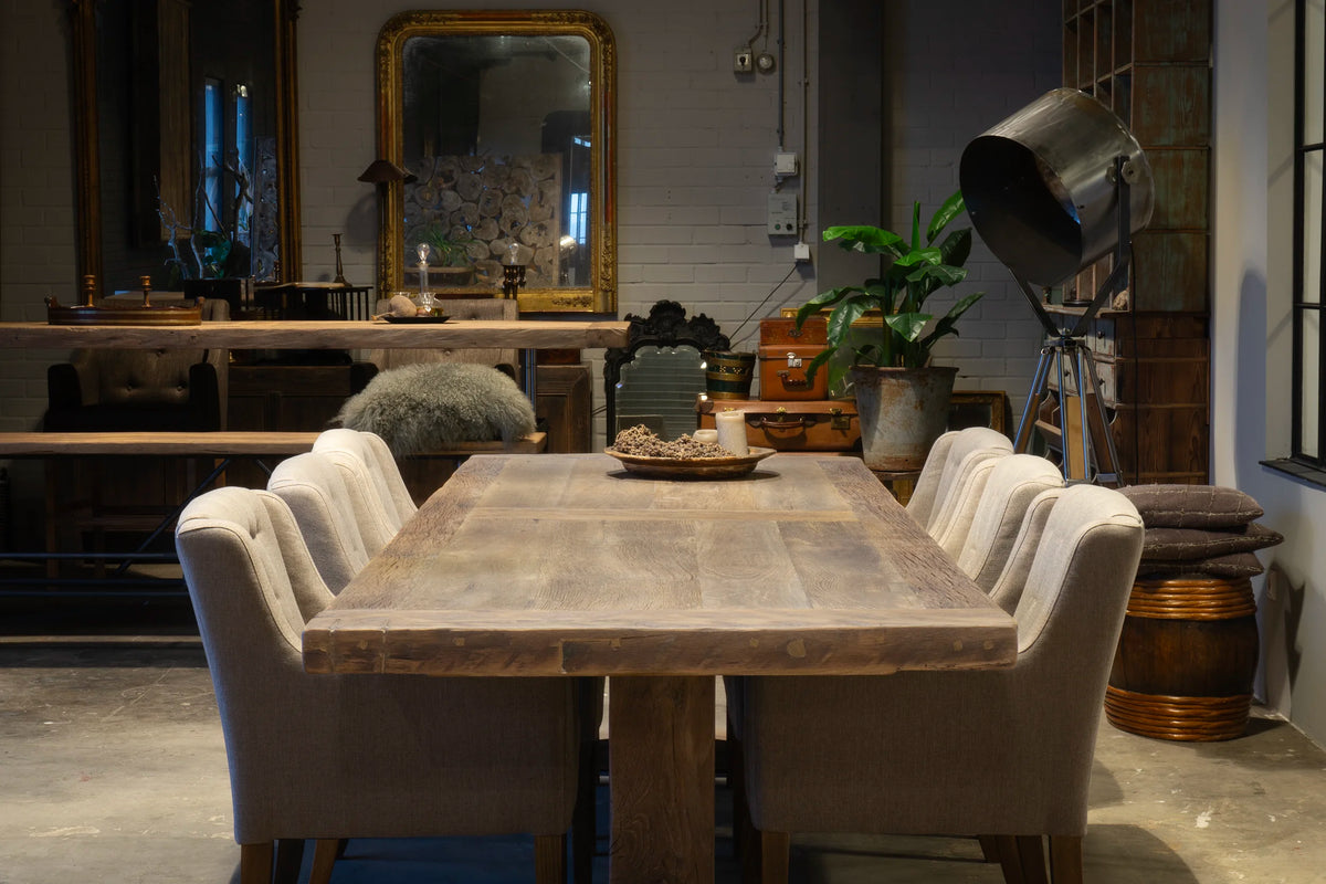 Refectory table Münster – Reclaimed old oak – 7cm thick – Z028