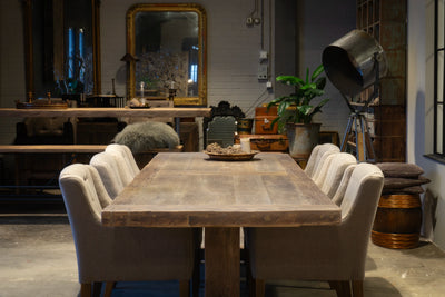 Refectory table Münster – Reclaimed old oak – 7cm thick – Z028