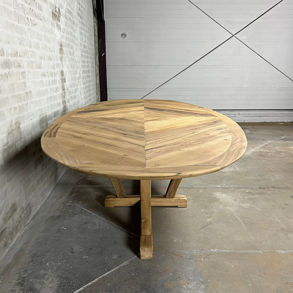 Oval dining table Deco styl reclaimed oakwood – In stock – H005
