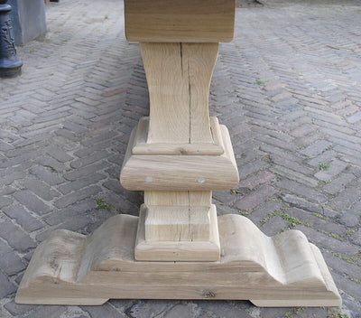 Refectory dining table – oak table top – G004