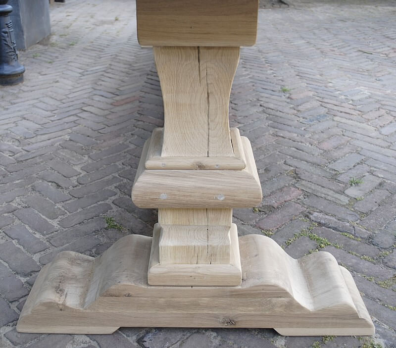 Refectory dining table – oak table top – G004