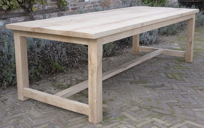 Refectory dining table – rustic oak table top – G016