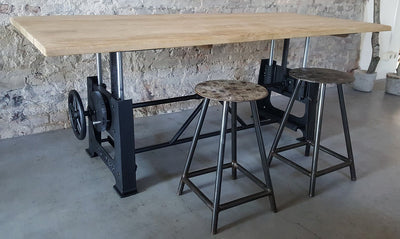 Industrial height adjustable coffeetable with metal table legs – DT25